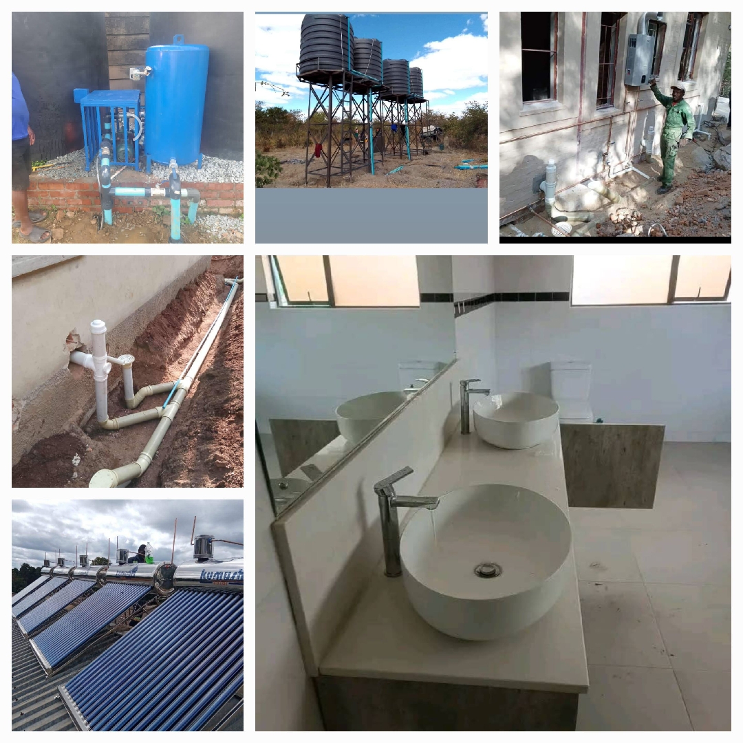 water reticulation and drain laying. solar geyser installation and maintenance.